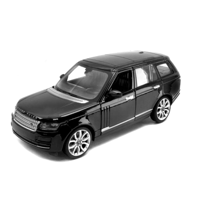 Méretreszabott modell, Rastar, Range Rover 1:24, fekete, 20 cm