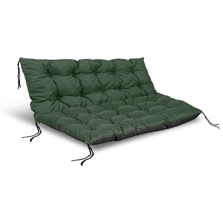 Комплект декоративна възглавница за градински мебели, AIO Factory, 120x80см + 120x40см, водоустойчива, зелен