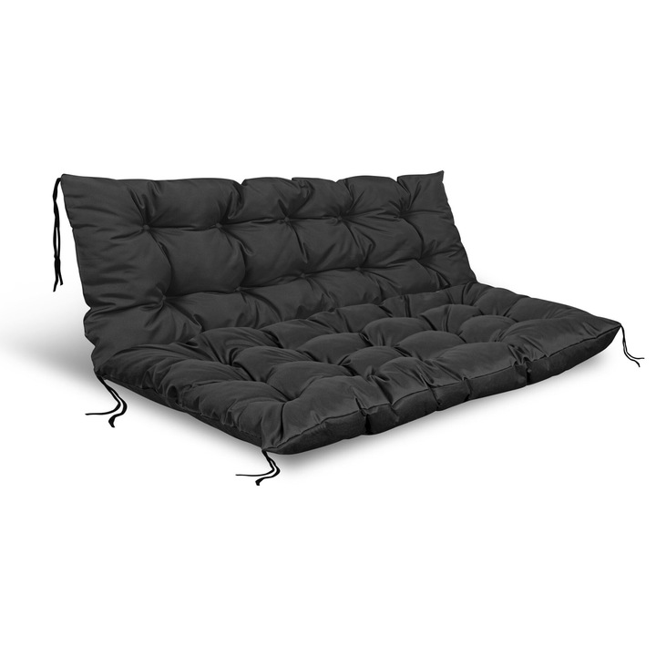 Set perne decorative AIO Factory 120x80cm + 120x40cm, waterproof, negru