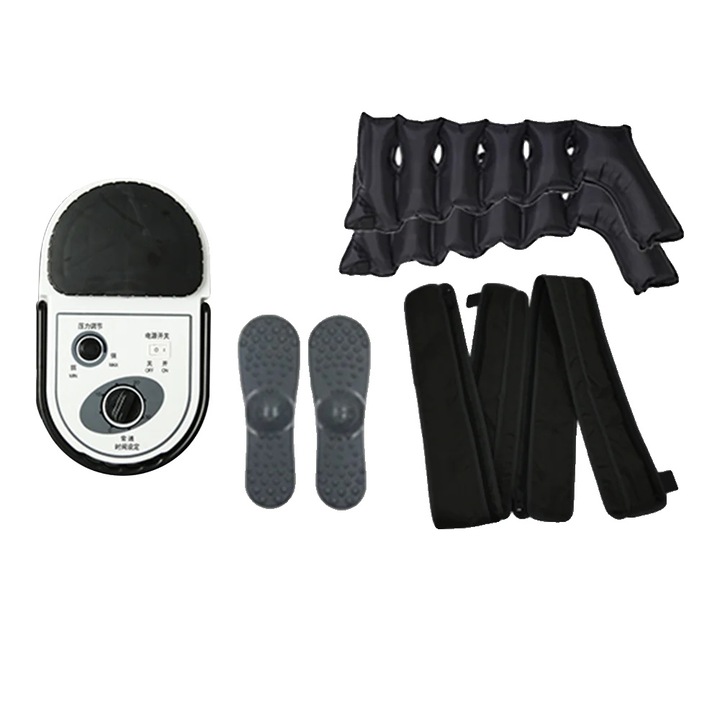Talpmasszázs, állítható mandzsettákkal, akupunktúrás párnákkal, mandzsetta-tágítóval, 220V