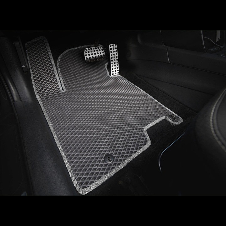 Set Covorase Auto dedicate Volkswagen Touareg II (2010-2014) SUV all seasons perfect compatibile, 5 piese, Gri