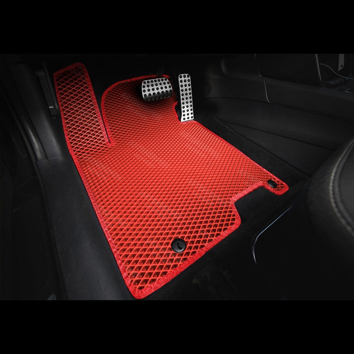 Set Covorase Auto dedicate Audi A8 D4/4H Quattro III (2009-2013) Sedan all seasons perfect compatibile, 5 piese, Rosu
