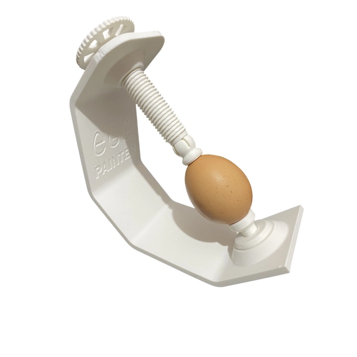 Suport minimalist pentru copii de pictat oua de paste, alb, PLA