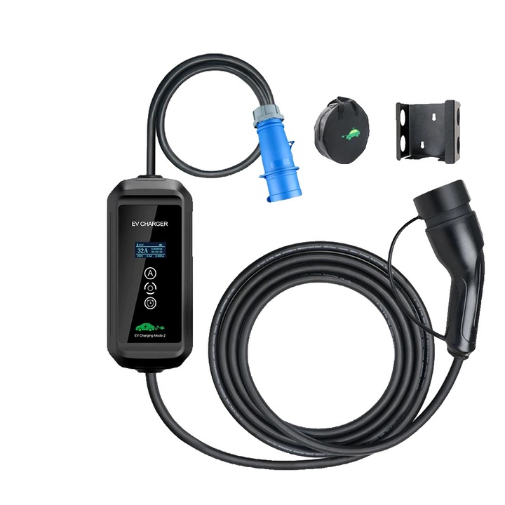EV зарядно устройство, 7.2KW, 5m кабел, тип 2, устойчиво на атмосферни влияния