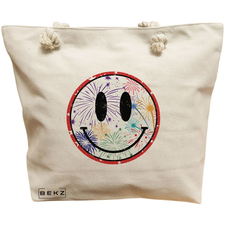 Vászon női hordtáska, Splashy modell, 40x51 cm, bézs, BEKZ