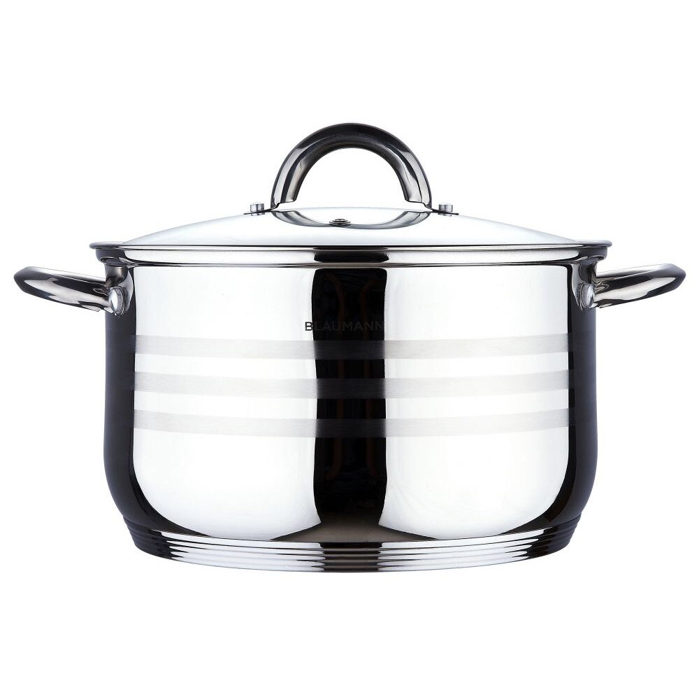 Oala inox + capac sticla 3,8l Gourmet line
