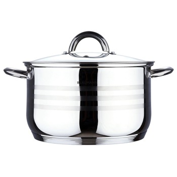 Oala inox + capac sticla 3,8l Gourmet line Oala inox + capac sticla 3,8l Gourmet line