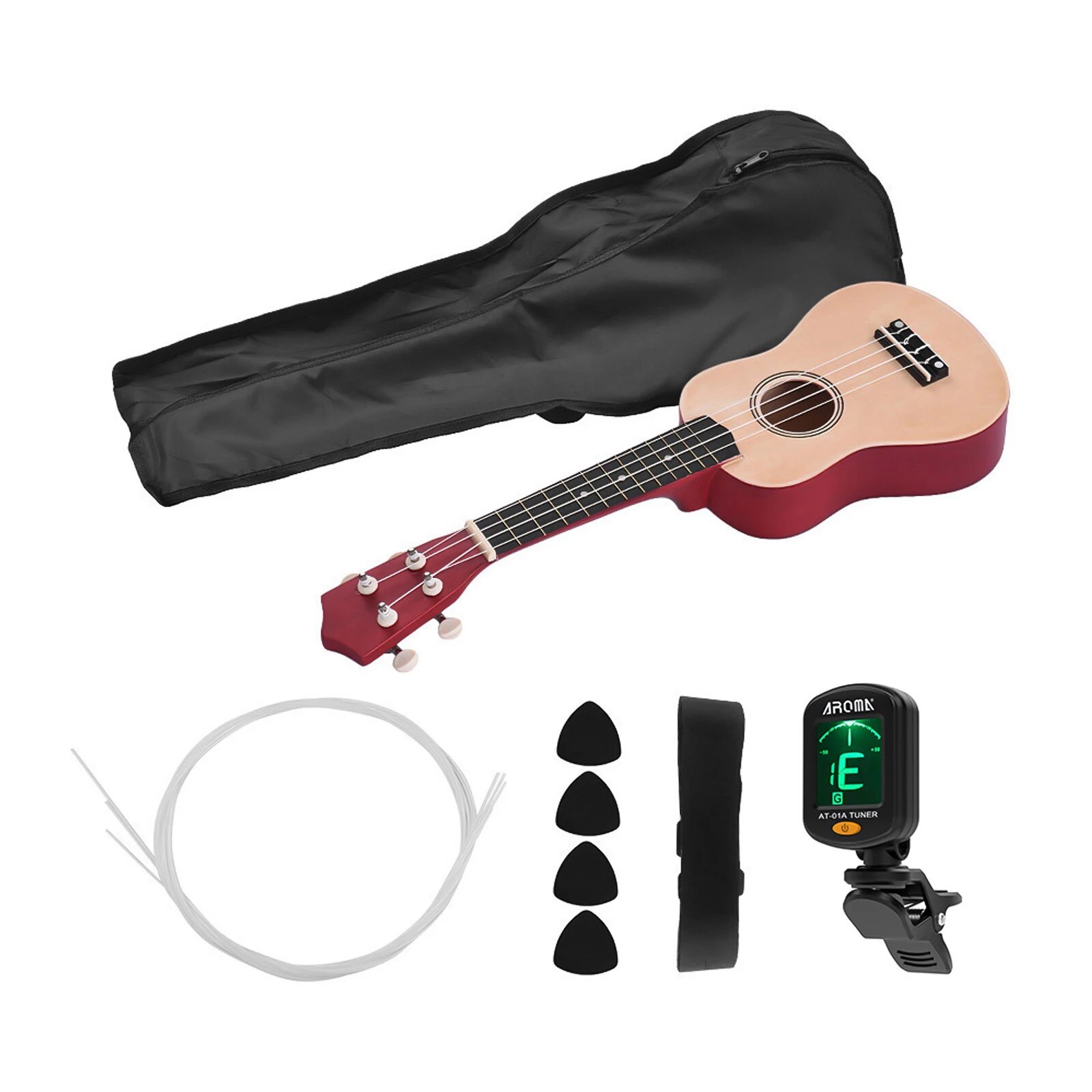 uku.lele ★2 Ukulele soprano acustic, set complet pentru incepatori, culori