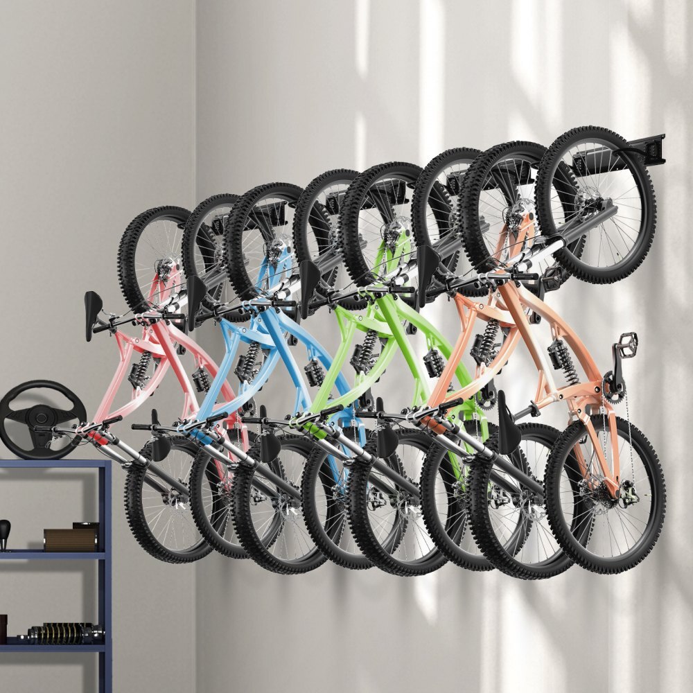 Suport Depozitare Biciclete, Model Perete, Pentru Garaj, Capacitate 8 ...