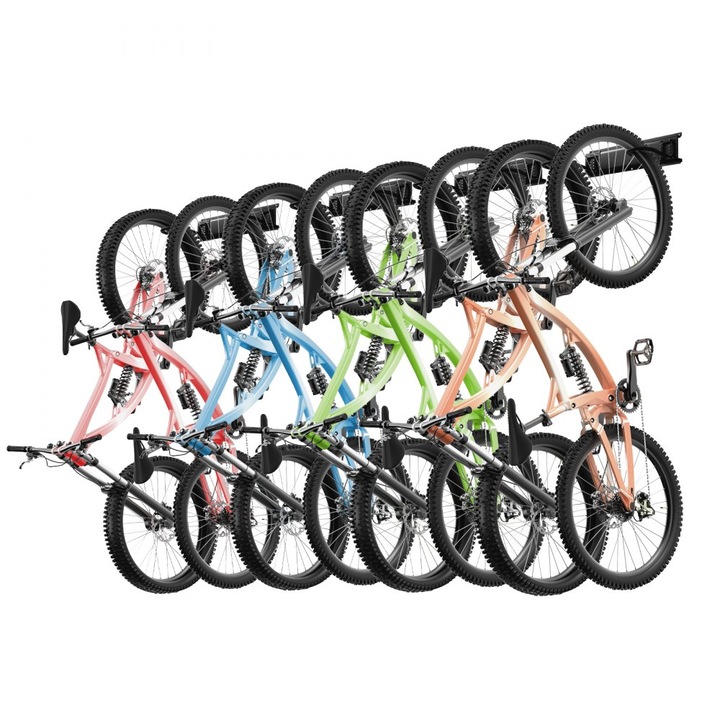 Suport Depozitare Biciclete, Model Perete, Pentru Garaj, Capacitate 8 ...