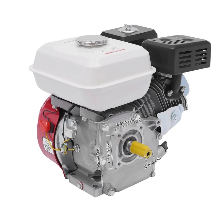 Motor pe benzina 7.5HP, 4.4KW, rosu, dimensiuni 36.2x31.3x33cm