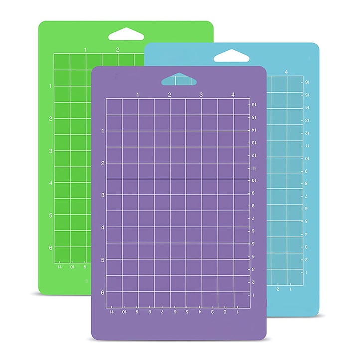 Set 3 placi de taiere 12"x12", Enforose, PVC non-toxic, adeziv standard, multicolor