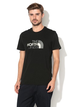 The North Face, Tricou de bumbac cu model text, Negru The North Face, Tricou de bumbac cu model text, Negru