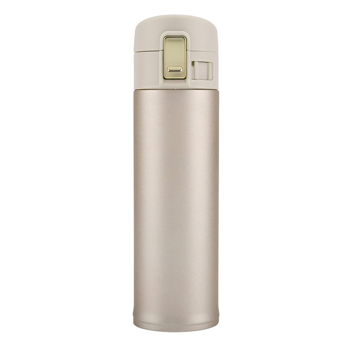 Cupa versatila de izolare termica, finisaj elegant cu sampanie completeaza orice setare, izolatia prin vid mentine temperatura, gura larga faciliteaza curatarea si sorbirea usoara