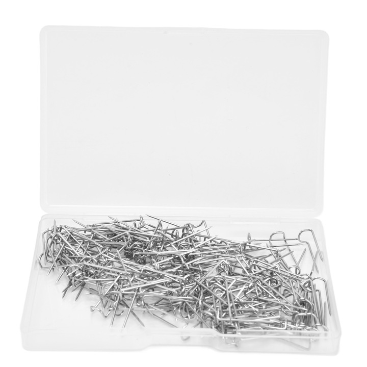 U alakú varrótűk, 200 db, rozsdamentes acél, strapabíró, 2 cm