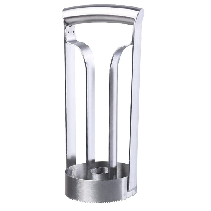 Ръчна резачка за ананас, неръждаема стомана, сребристо