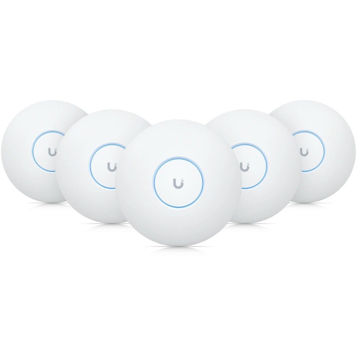 Ubiquiti UniFi U7 Pro 5-Pack WiFi 7 точка за достъп, tri-band (2.4/5/6 GHz), 6 spatial streams, 2.5GbE, PoE+