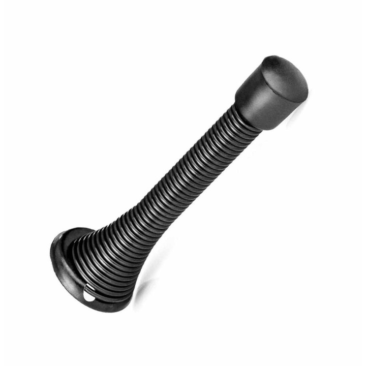 Opritor cu mecanism pe arc, AMRINUGL, 10 bucati, protectie din cauciuc, otel carbon rezistent la rugina, negru, 3 1/4 inch