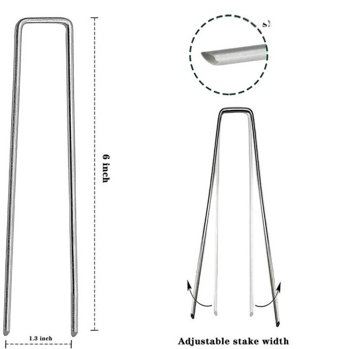Tepuse de Gradina Galvanizate, AMRINUGL, 80 bucati, Rezistente la Rugina, Usor de Instalare