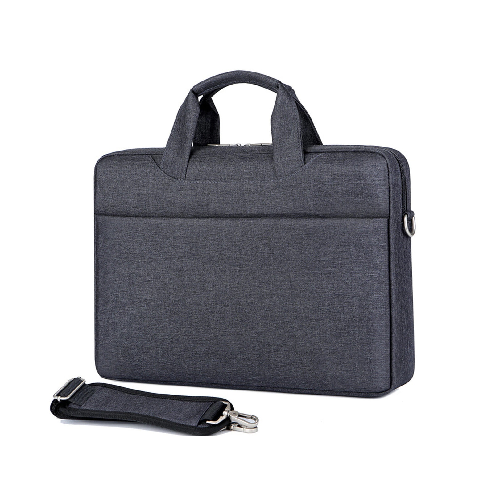 Geanta laptop, 13-15 inchi, ultrabook, captuseala microfibra, impermeabila, gri, 41x3x32cm.