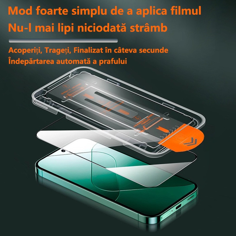 Folii de protectie telefoane, HD, Full Cover, Anti Zgarieturi, Anti Socuri, Anti-amprenta, Pentru Huawei Pura 70 pro/Pura 70 pro plus, Vine cu un dispozitiv simplu de instalare pentru o pozitionare precisa