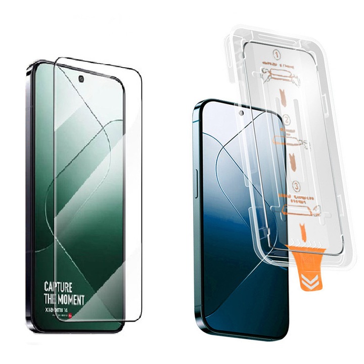 Протектори за екрани за телефони, За Xiaomi Redmi Note 14/Note 13/13 Pro, HD, пълно покритие, против надраскване, против пръстови отпечатъци, няма да залепне накриво, предлага се с лесно устройство за монтаж за прецизно позициониране