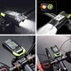Ciclocomputer bicicleta multifunctional, Simply Joy, Wireless, Kilometraj, Vitezometru, Distanta parcursa, Far LED bicicleta, 4 moduri de iluminare, lumina frontala, lanterna LED, claxon 120 dB, Ecran LCD, Acumulator 4000mAh, USB, Rezistent la apa