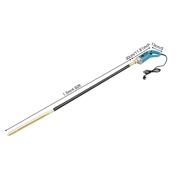 Elektromos betonvibrátor, 1300 W, 1,5 m, kék