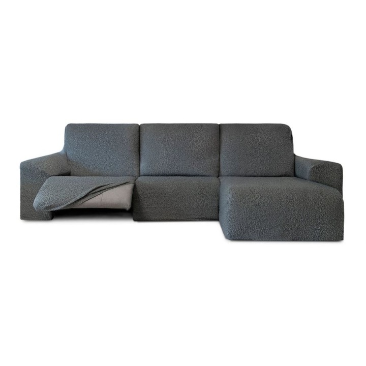 Husa coltar dreapta cu recliner, Eysa, 250x360cm, antracit, premium ROC