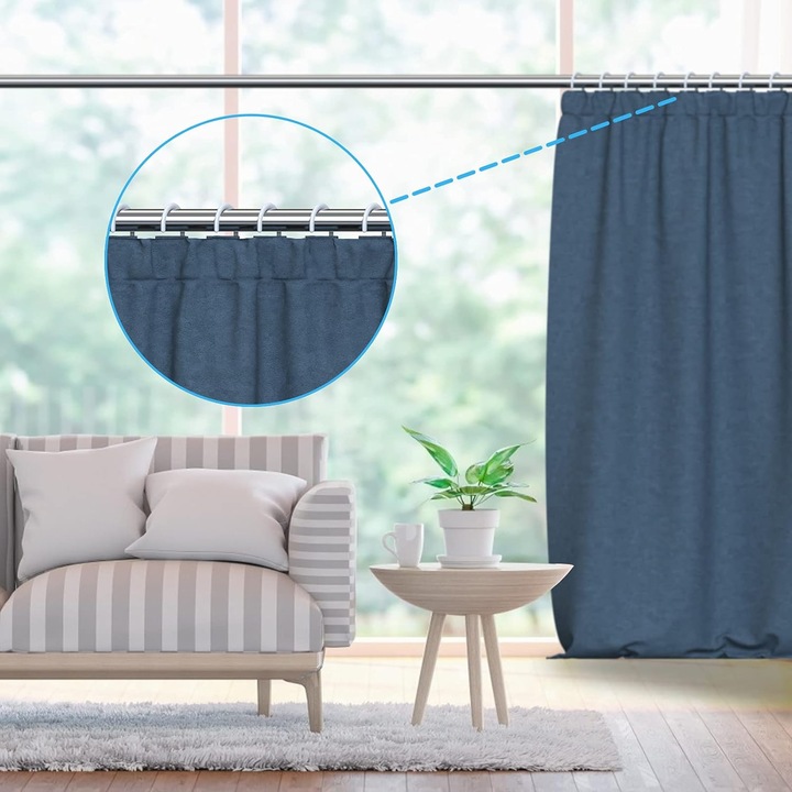 24 darabos zuhanyfüggöny gyűrű készlet, AMRINUGL, fehér műanyag, C kialakítás, rozsdaálló