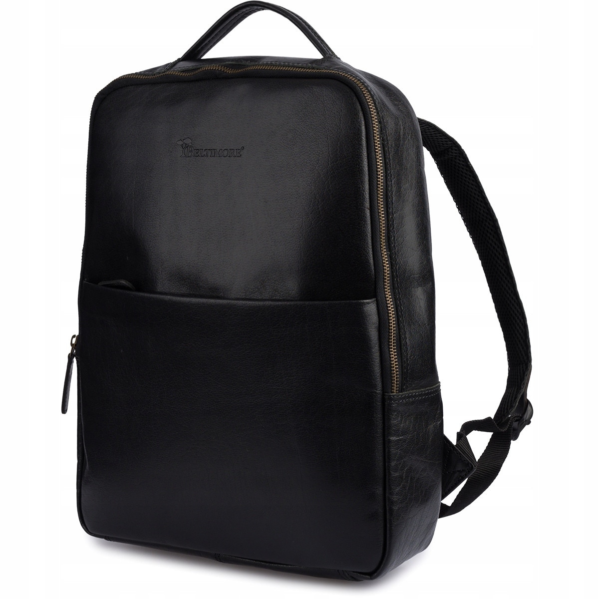 Rucsac din piele pentru laptop 15,6", Beltimore, negru, 41x34x13cm, unisex