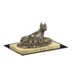 Boxer szobrocska, Art-Dog, bronz, 20x15cm, kő alap