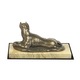 Boxer szobrocska, Art-Dog, bronz, 20x15cm, kő alap