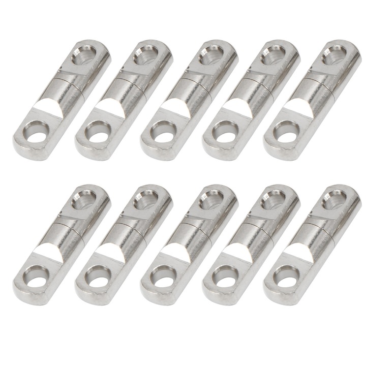 Set 10 conectori rotativi din otel inoxidabil 9mm pentru accesorii de pescuit