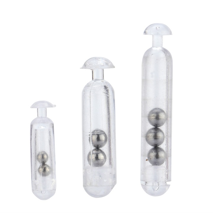 Aditiv pescuit set, vibratii sensibile, rattles transparente, insertii din cauciuc extensibile, durabilitate ridicata