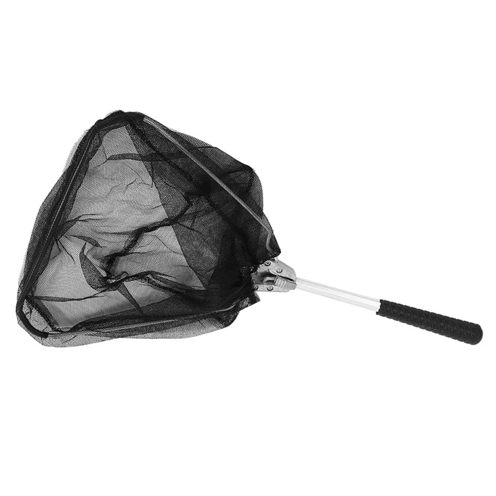 Plasa de pescuit eleganta, accesoriu de pescuit usor si portabil, mecanism rapid de extindere si pliere, potrivit pentru apa dulce si apa sarata negru Enforose