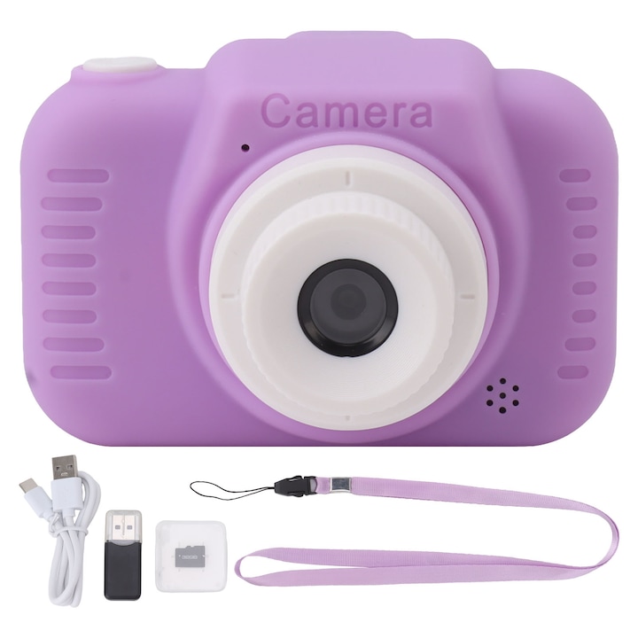 Camera digitala copii, 1080P, ecran 2 inch, violet, 85x58x59mm