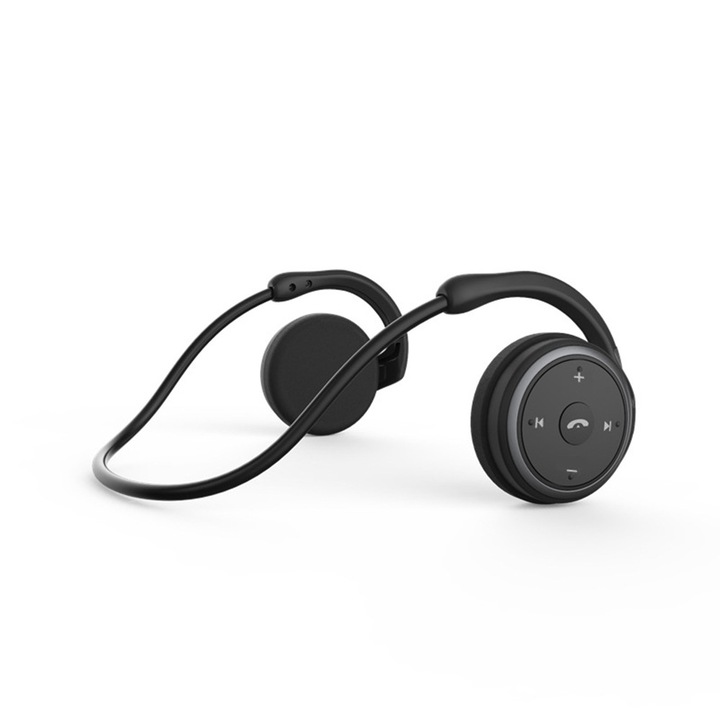 Vezeték nélküli sport fülhallgató, Bluetooth 5.0, tiszta mikrofon, fekete, 120g