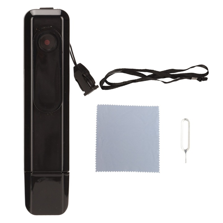 Многофункционална телесна камера HD 1080P 30fps Черна