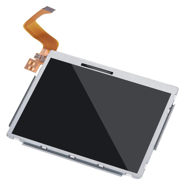 Felső LCD kijelző Nintendo NDSI XL-hez, üveg, fekete-ezüst, 123x77x4.4mm