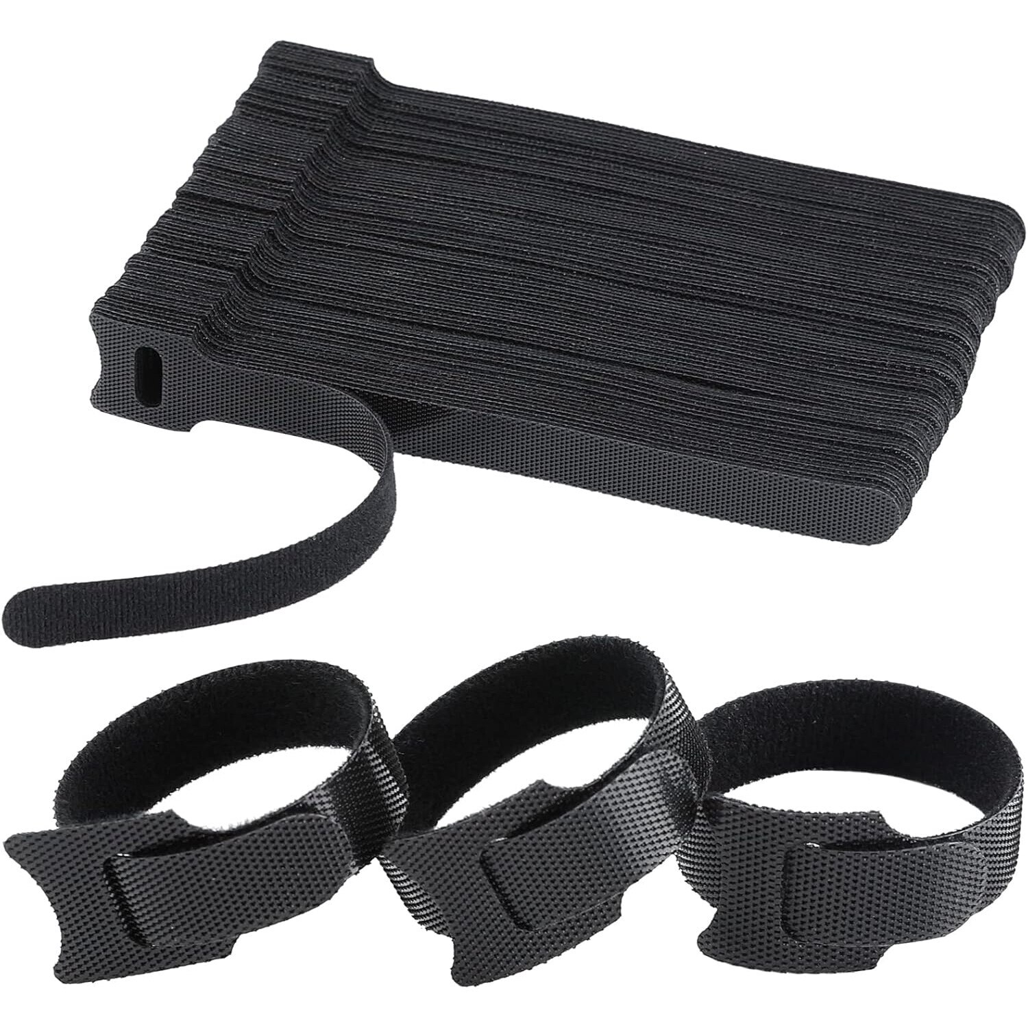 Set Riglete Cabluri Set 50 accesorii reutilizabile pentru cabluri, organizatori de cabluri ...