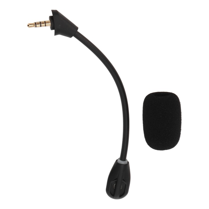 Levehető mikrofon gaming fejhallgatóhoz, zajszűrés, 3.5mm, fekete