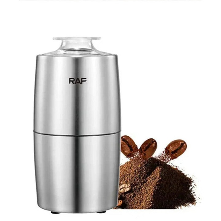 Rasnita de cafea RAF R.7120, 100W, inox, 220v, 50Hz