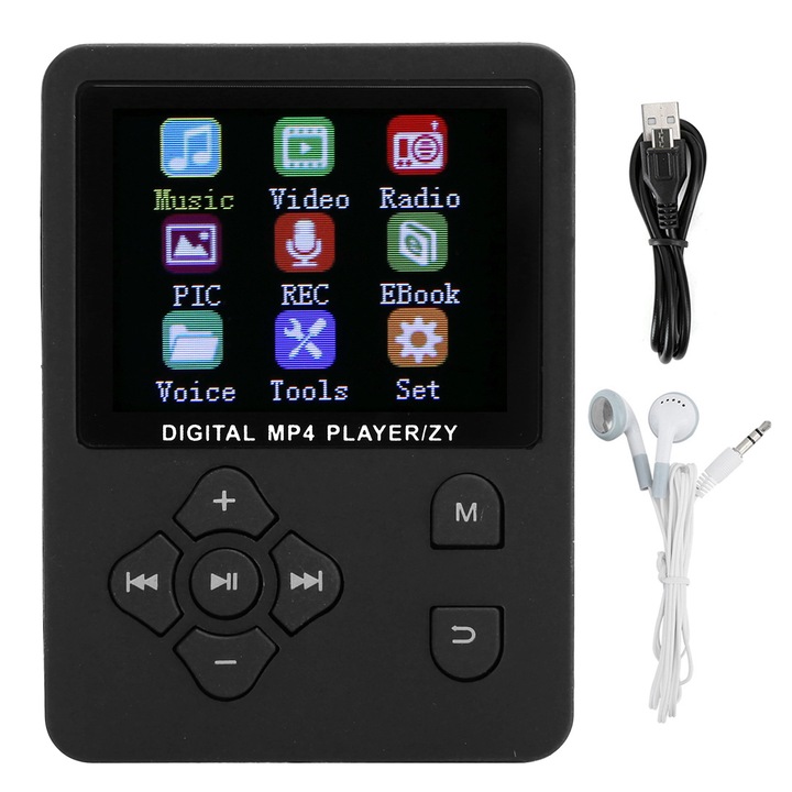 Player Mp3 Walkman, AMRINUGL, Bluetooth 5.3, ecran tactil, negru