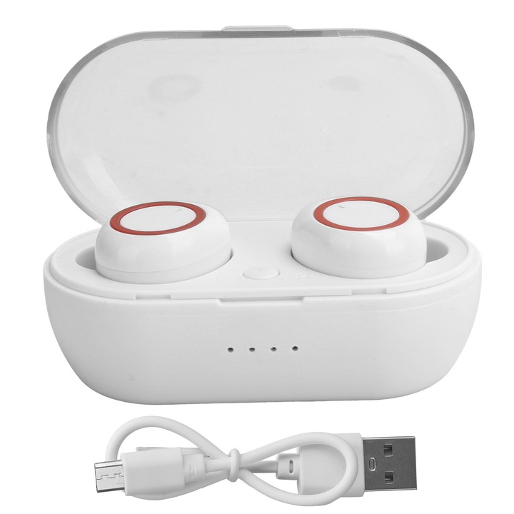 Vezeték nélküli Bluetooth 5.0 fülhallgató, sztereó, fekete, kompakt