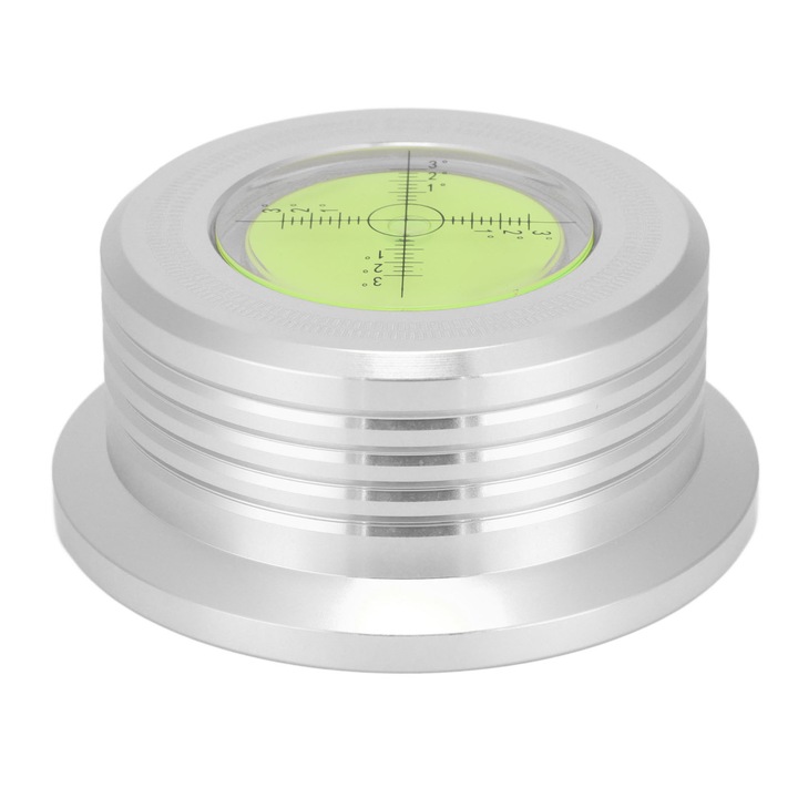 Lemezjátszó stabilizátor, alumínium, 76,5 mm, ezüst