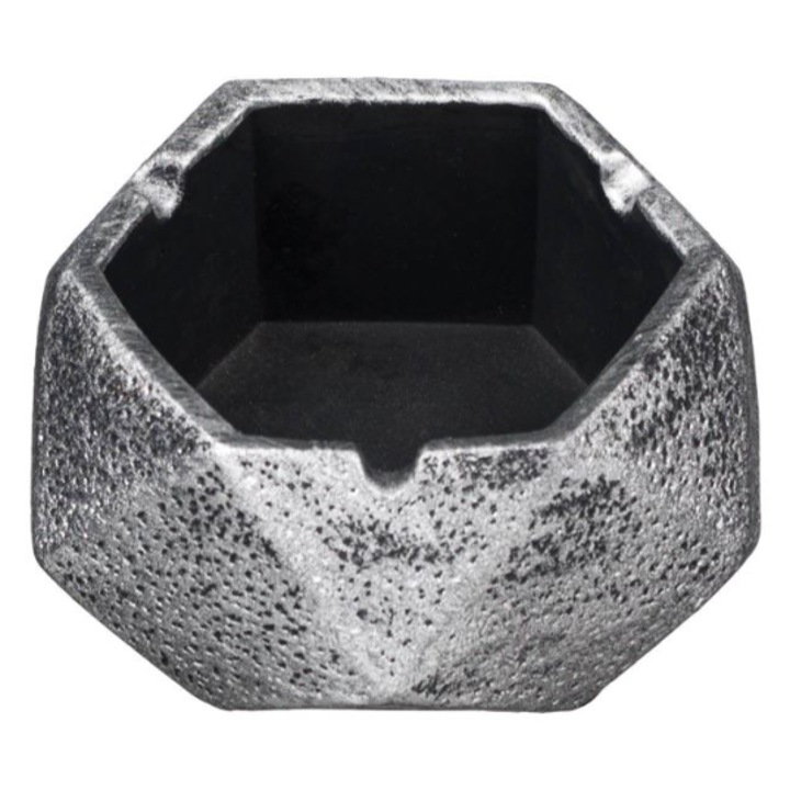 Scrumiera Ceramica Argintie 10.5x10.5x5cm