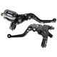 Manete ambreiaj/frana, ZGGZERG, Manete ambreiaj/frana din aluminiu CNC, Hidraulic, Neted si rezistent la rugina, Universal, Usor de instalat si utilizat, Pentru motociclete, biciclete electrice, 14.6*6.1*2.2cm, Negru