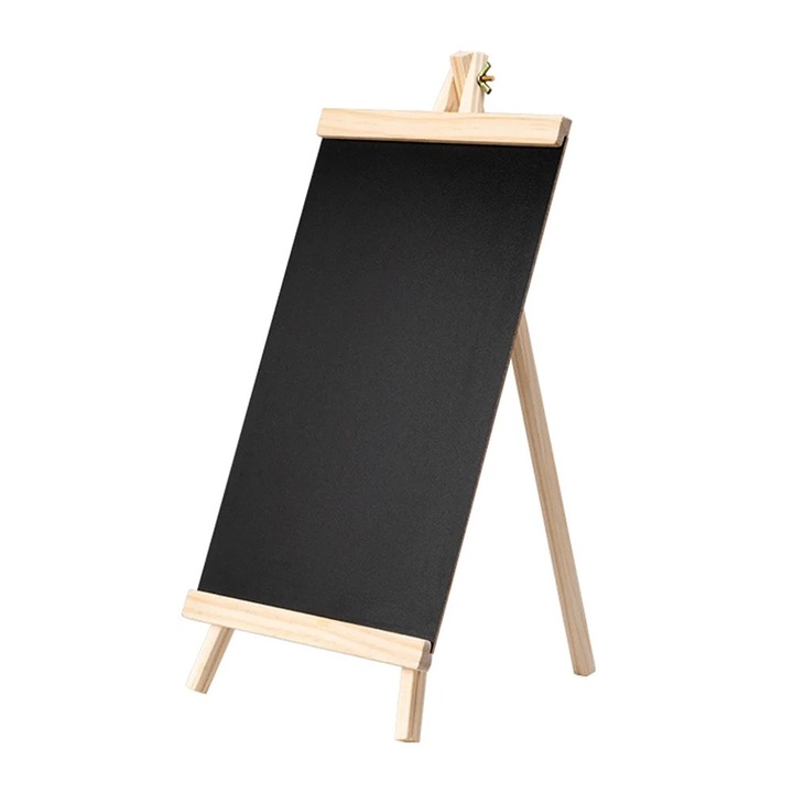 Tabla de scris, lemn, suport, negru, 29x16x2cm