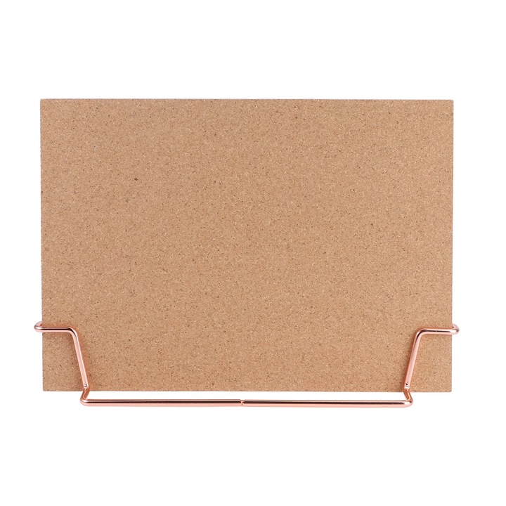 Panou de pluta, lemn, 32x23x1cm, roz auriu